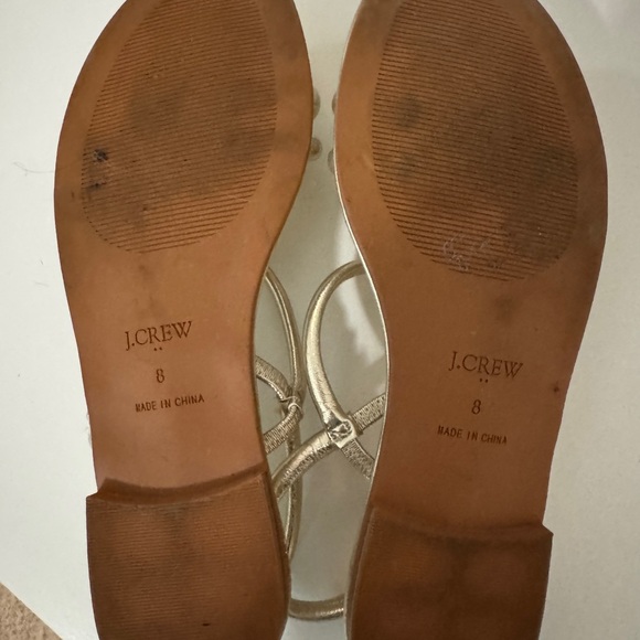 J. Crew Women's Gold Sandals - Picture 3 of 3